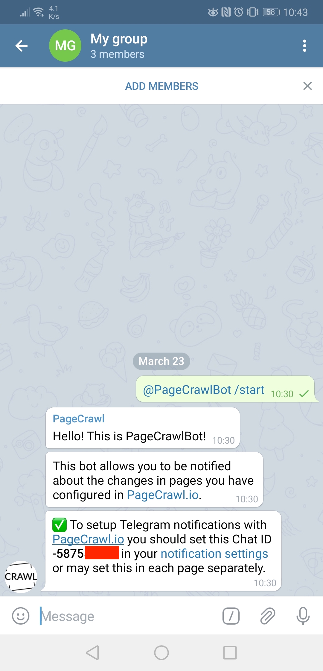 telegram bot setup